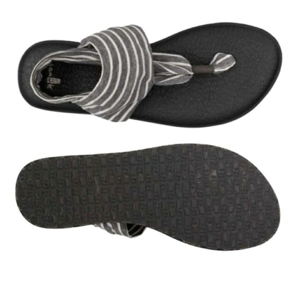Sanuk Shoes - Sanuk Yoga Sling 2 Charcoal Natural Stripes